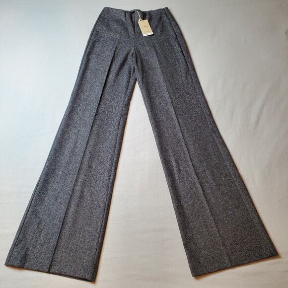 Mango Women's Size XS NWT Brushed Wool Blend Straight Leg Suit Pants Gray - Picture 4 of 8